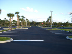 Parking lot sealcoating