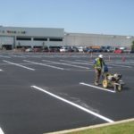 How long does it take for parking lot paint to dry?